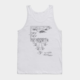 Automatic Bowling Mechanism Vintage Patent Hand Drawing Tank Top